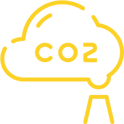 CO2-ikon. Illustrasjon