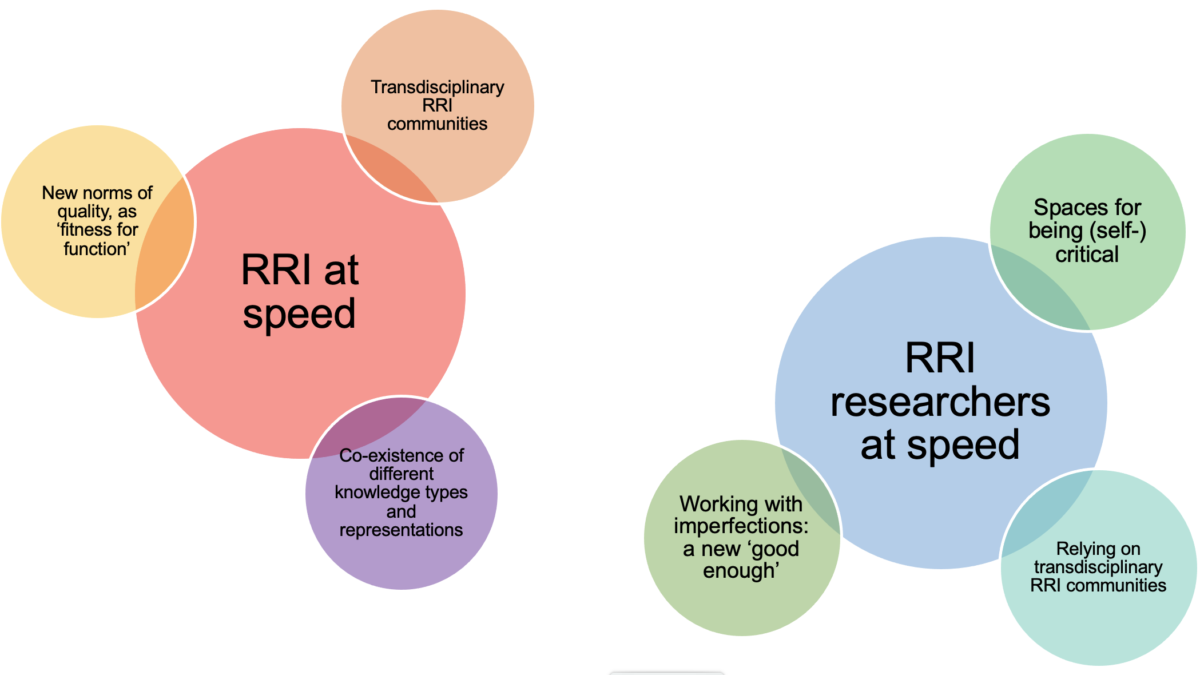 Summary of the key reflections about RRI at speed