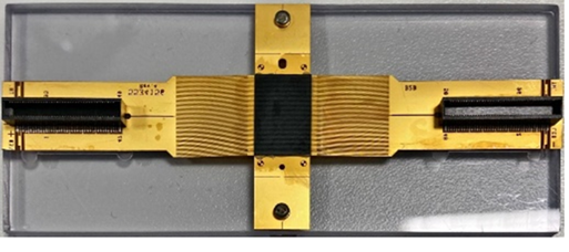 A piezoelectric array on a flexible circuit