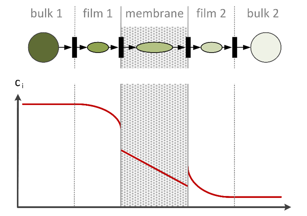 Membrane filtration process. Illustration