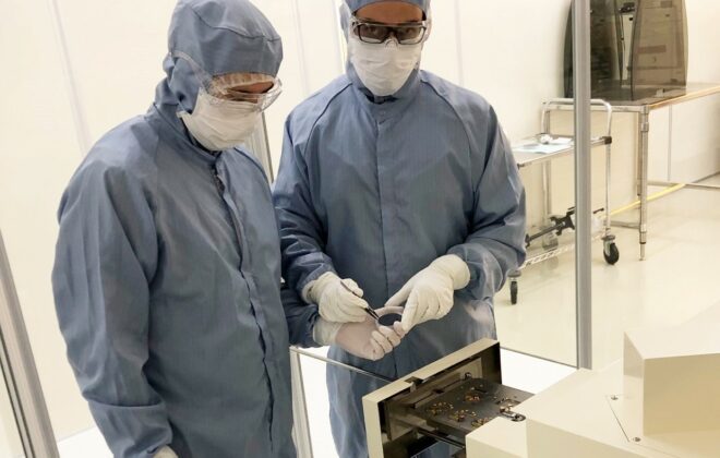 Nano scientists in lab coats