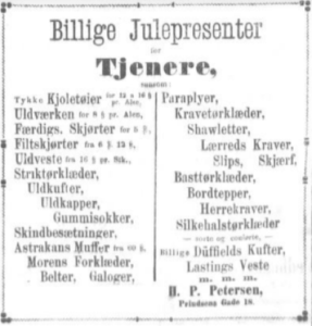 Hentet fra nasjonalbibliotekets arkiv. Aftenposten, desember 1895. 