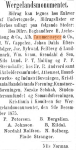 (Bildet er hentet fra Nasjonalbibliotekets arkiv, Aftenposten 16. desember 1875)