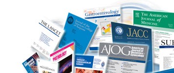 Collage med medisinske tidsskrifter