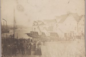 Med visekongen på fisketorget i Bergen, 1856