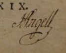 Signatur av Henrik August Angell