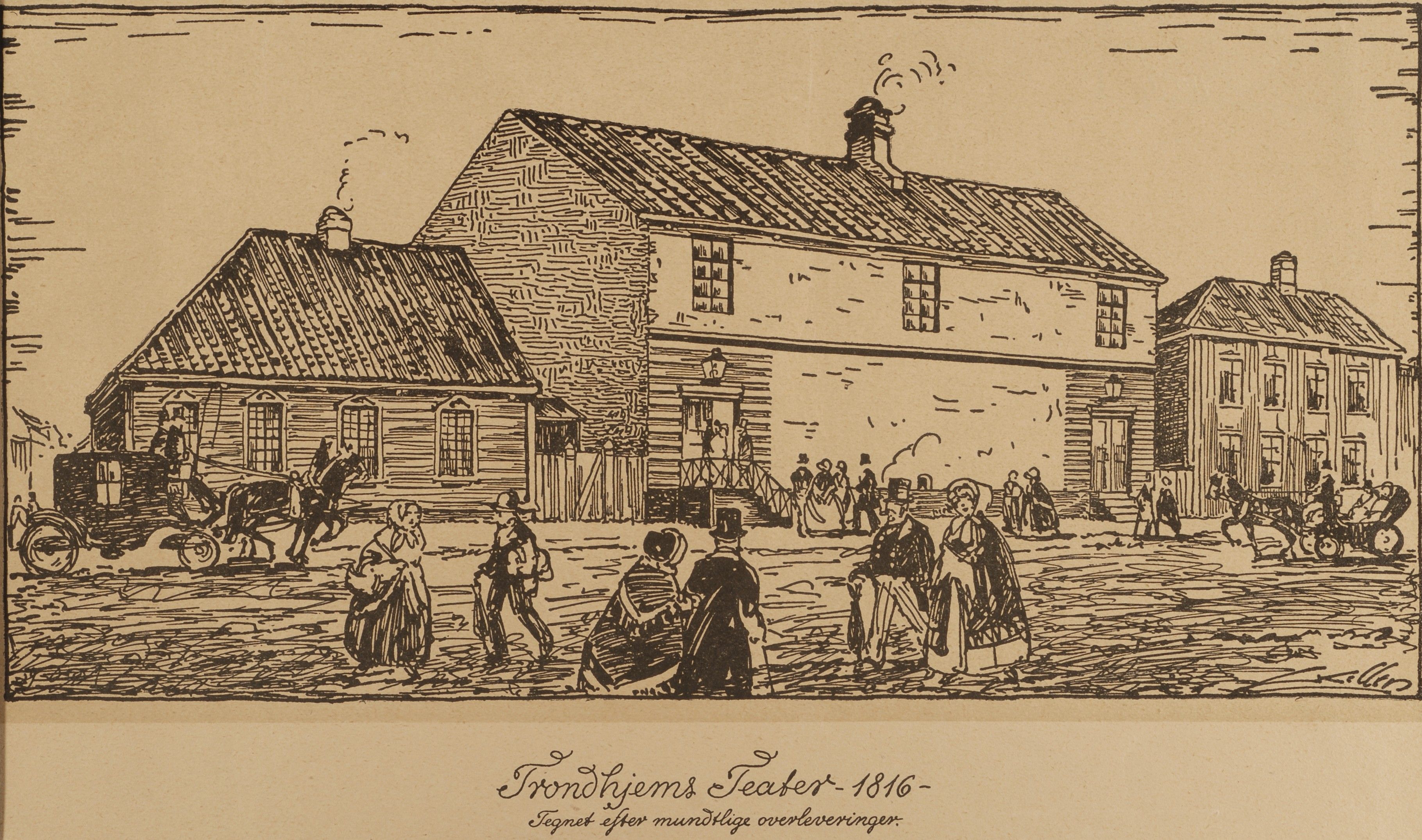 Trondhjems teater 1816, tegning