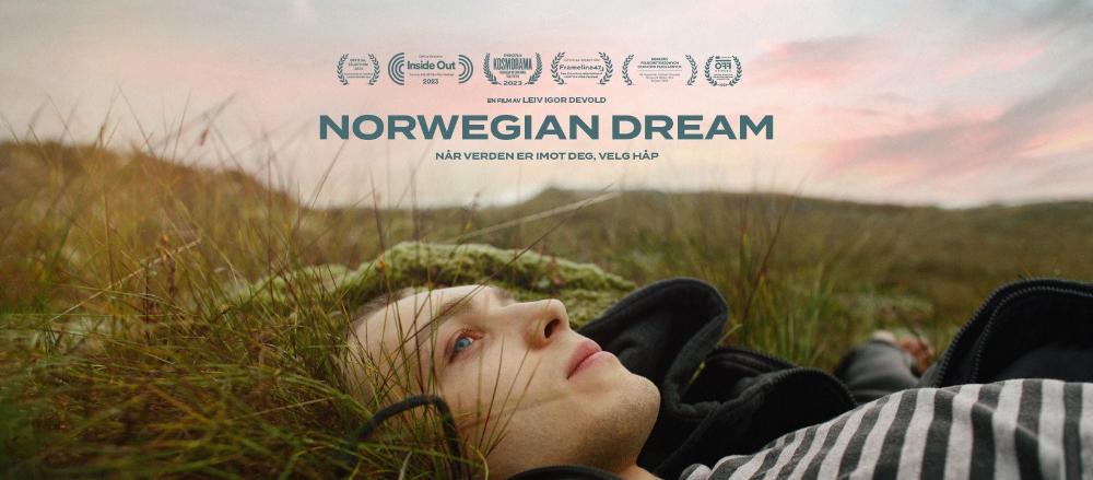 Bilde av plakaten til spillefilmen "Norwegian Dream". Foto.
