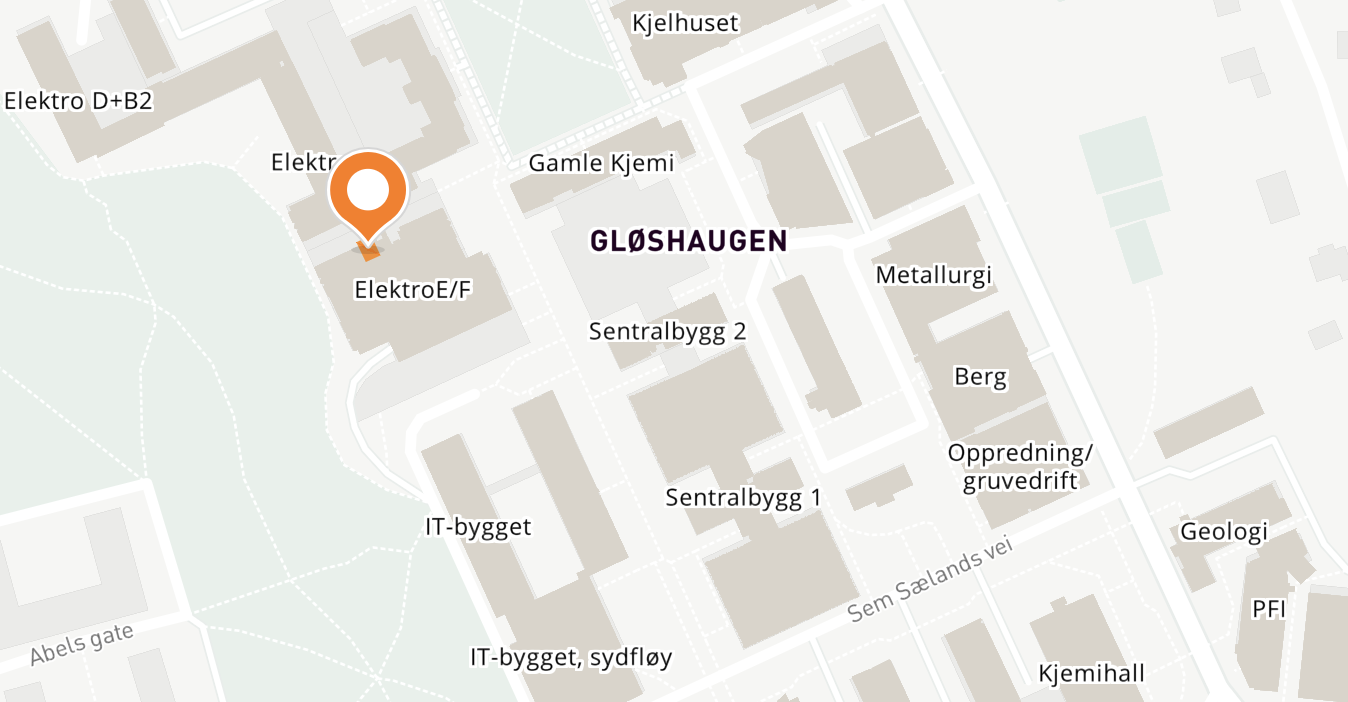 Map Gløshaugen