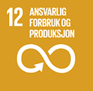 FNs bærekraftsmål 12 - ansvarlig forbruk og produksjon. Illustrasjon logo