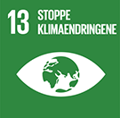 FNs bærekraftsmål 13 - stoppe klimaendringene. Illustrasjon logo