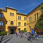 Inngangspartiet til Gunnerushuset. Foto: Åge Hojem, NTNU Vitenskapsmuseet.