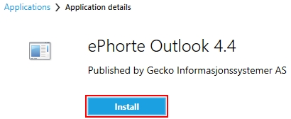 Installer ePhorte Outlook