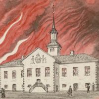 Illustrasjon Gamle rådhus-brann
