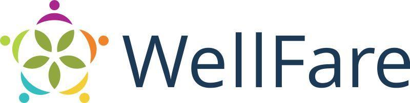 Logoen til forskningssenteret Wellfare. Illustrasjon.