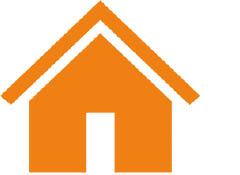 Orange hus ikon