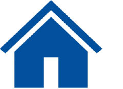Blått hus ikon
