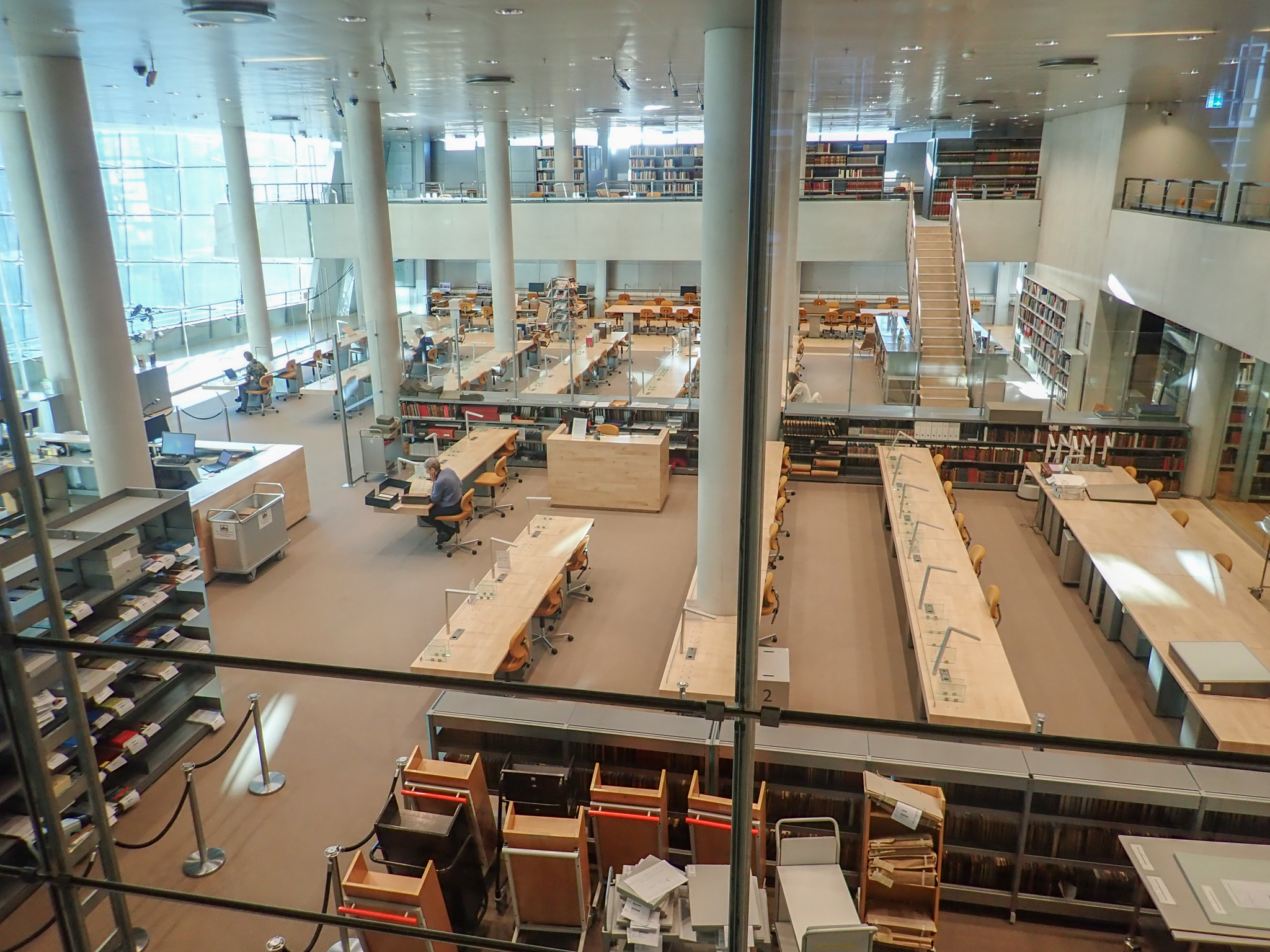 Bibliotek og lesesalplasser i Den sorte diamant, Det kongelige bibliotek.