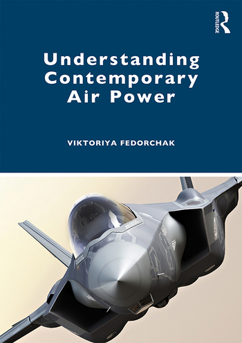 Boktittel: "Understanding Contemporary Air Power". Bokomslag med bilde av et moderne jagerfly