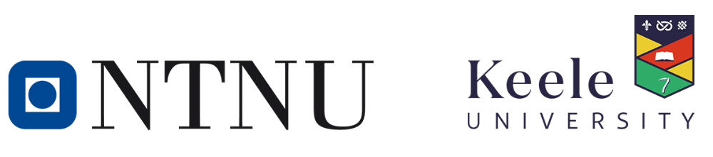 logoene til NTNU og Keele University