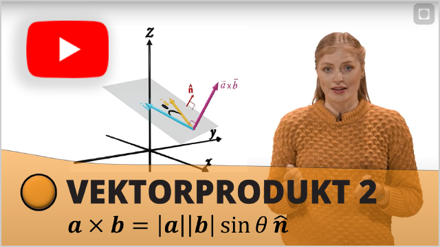 Vektorprodukt 2 - a x b = /a//b/sin theta n̂
