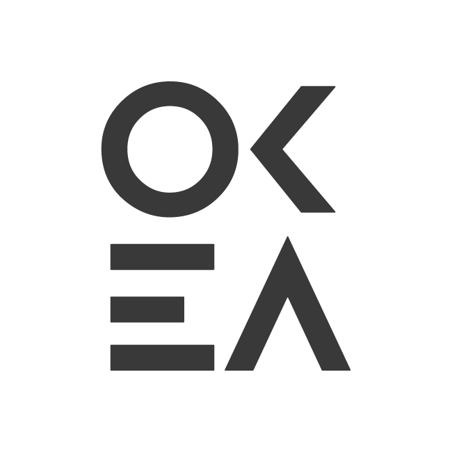 Logo Okea. Lenke til Okea sin nettside
