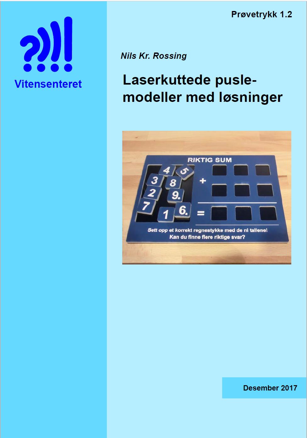 Lenke til heftet Laserkuttede puslemodeller med løsninger.