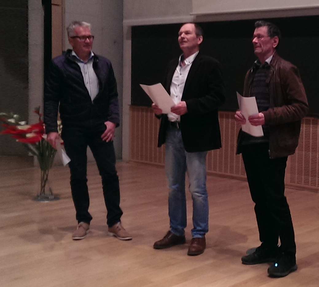 John Dinesen, Tore Fagerli og Steinar Larsen. Foto.