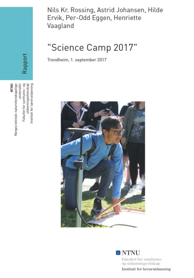 Forside på rapport fra Science camp 2017. Illustrasjon.