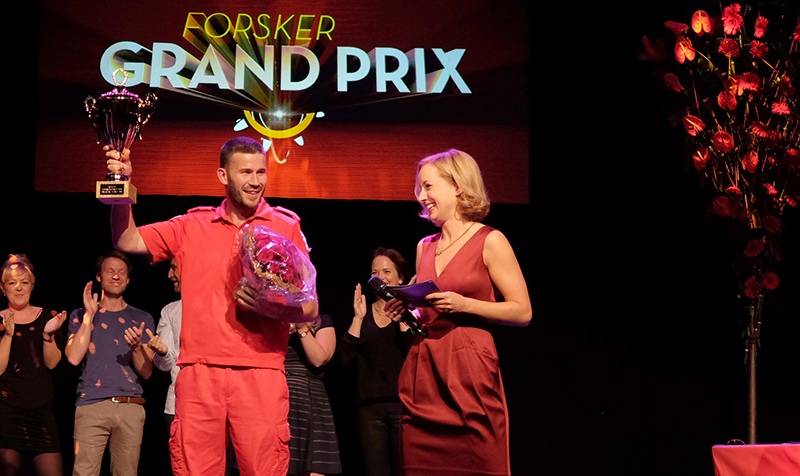 Arne Skulberg, vinner finalen Forsker grand prix 2014