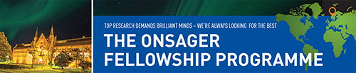 Onsager Fellowship Programme. Banner.